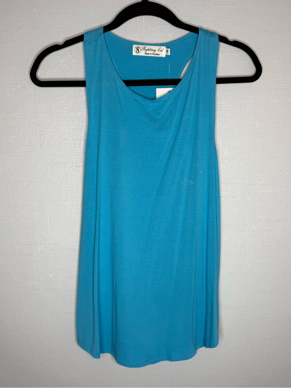 Fighting Eel Bright Turquoise Scoop Neck Tank